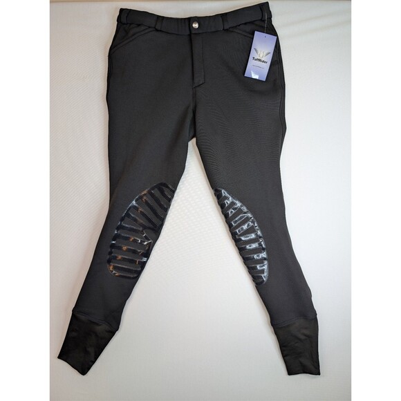 Tuff Rider Men's Patrol UnifleeceBreeches Size 28 Black Equestrian NWT